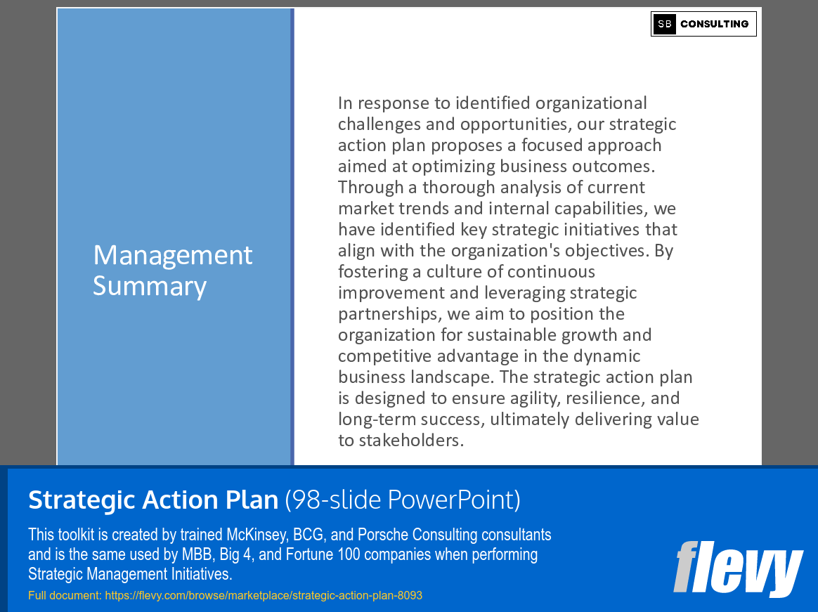 Strategic Action Plan PPT Slide Deck